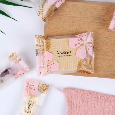 Mẫu Đào Sweet nhiều kích thước Combo 100 túi Bao bì bánh kẹo, trà hoa, giá 18.000đ