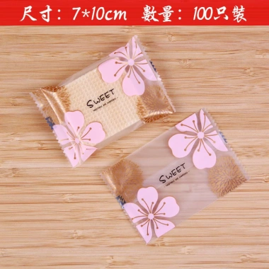Mẫu Đào Sweet nhiều kích thước Combo 100 túi Bao bì bánh kẹo, trà hoa, giá 18.000đ