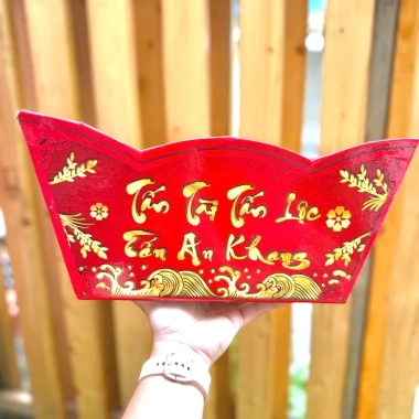Mẫu mới 2.026 Giỏ thuyền khay thuyền Đựng quà Tết kèm lót đế và màng co