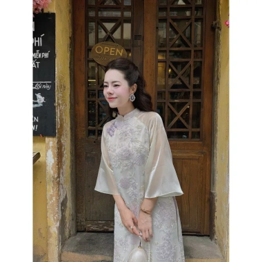 Mẫu mới áo dài cách tân Phương Hằng 4 tà tơ thêu họa tiết nổi đẹp mắt siêu sang cao cấp – Giảm giá, chỉ 486.700₫ 6