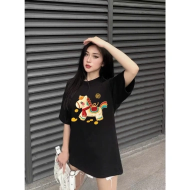 Mẫu mới áo thun tết Bình Ngọ hoot, thun cotton mềm mịn, thoáng mát, giá 129.900₫