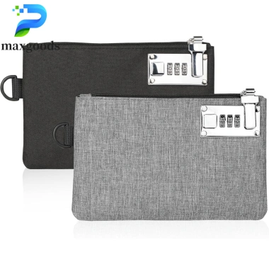 Maxgoods Túi đựng tiền khóa kéo chắc chắn, chống trộm, vải Oxford, đựng thẻ, hộ chiếu - Giá chỉ 166.320đ