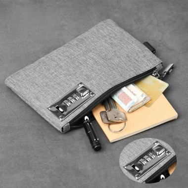 Maxgoods Túi đựng tiền khóa kéo chắc chắn, chống trộm, vải Oxford, đựng thẻ, hộ chiếu - Giá chỉ 166.320đ 3