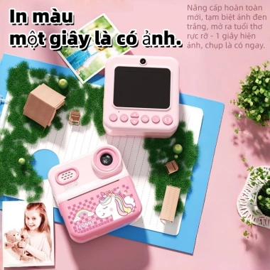 Máy ảnh trẻ em chụp in liền ngay - Đồ chơi màu sắc, quà Tết Dương lịch, giá 566k