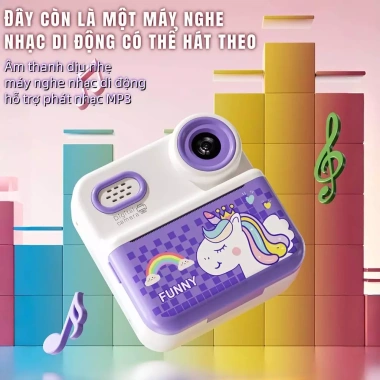 Máy ảnh trẻ em chụp in liền ngay - Đồ chơi màu sắc, quà Tết Dương lịch, giá 566k 9 Máy ảnh trẻ em chụp in liền ngay - Đồ chơi màu sắc, quà Tết Dương lịch, giá 566k 9