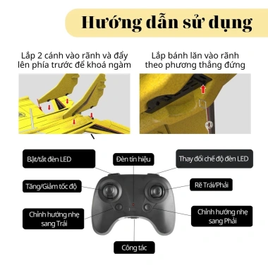 Máy Bay Điều Khiển 2 Kênh Su27 Mini - Vỏ Xốp Dẻo Siêu Bền, Bay Xa 300m, Pin 10 Phút, Giá 345.000đ 6