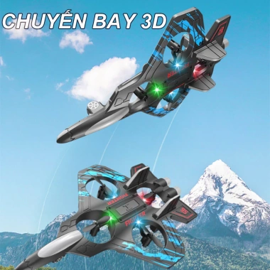 Máy Bay Điều Khiển Từ Xa Cho Bé - Pin Sạc, Đèn Đầy Màu, Vòng Tròn 360°