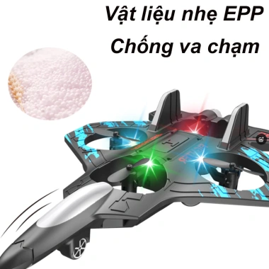 Máy Bay Điều Khiển Từ Xa Cho Bé - Pin Sạc, Đèn Đầy Màu, Vòng Tròn 360° 5 Máy Bay Điều Khiển Từ Xa Cho Bé - Pin Sạc, Đèn Đầy Màu, Vòng Tròn 360° 5