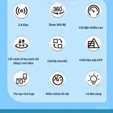 Máy bay điều khiển từ xa pin sạc - Đèn LED sáng, nhào lộn 360°, cân bằng tự động, flycam, giá ưu đãi 55.000đ
