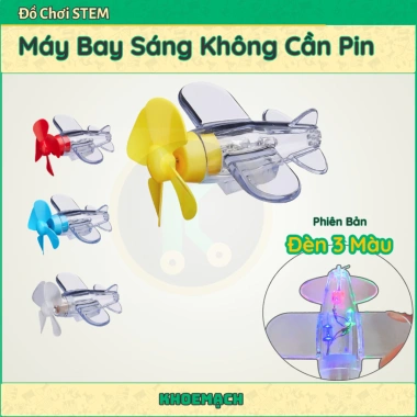 Máy Bay Phát Sáng Năng Lượng Gió - Đèn Không Cần Pin, Đồ Chơi Khoa Học 22.000đ