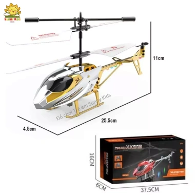 Máy bay trực thăng điều khiển từ xa XK913-X 3.5 kênh, đèn LED đa sắc, pin sạc Type-C - Sunny Kids, 349.000₫