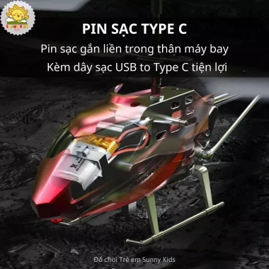 Máy bay trực thăng điều khiển từ xa XK913-X 3.5 kênh, đèn LED đa sắc, pin sạc Type-C - Sunny Kids, 349.000₫ 7 Máy bay trực thăng điều khiển từ xa XK913-X 3.5 kênh, đèn LED đa sắc, pin sạc Type-C - Sunny Kids, 349.000₫ 7