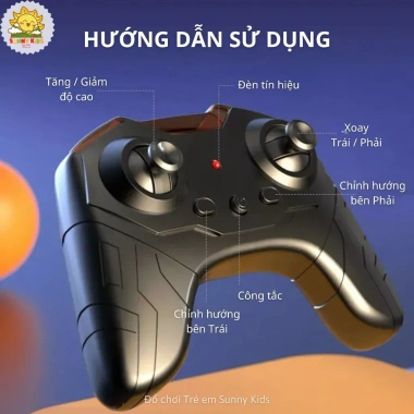 Máy bay trực thăng điều khiển từ xa XK913-X 3.5 kênh, đèn LED đa sắc, pin sạc Type-C - Sunny Kids, 349.000₫