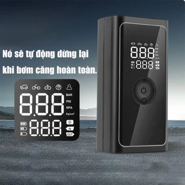 Máy Bơm Hơi Mini Không Dây Đa Năng – Đèn Pin, Sạc USB, Tự Động Dừng, Dụng Cụ Khẩn Cấp Xe Máy & Du Lịch 2