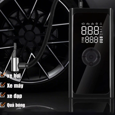 Máy Bơm Hơi Mini Không Dây Đa Năng – Đèn Pin, Sạc USB, Tự Động Dừng, Dụng Cụ Khẩn Cấp Xe Máy & Du Lịch 3