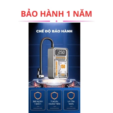 Máy bơm lốp ô tô không dây 3 chức năng: bơm hơi, sạc dự phòng, đèn pin - 75.000 VND 6