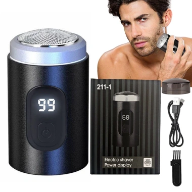 Máy cạo râu điện mini di động LCD cho nam, tông đơ sạc lại tiện du lịch, quà Tình nhân Máy cạo râu điện mini di động LCD cho nam, tông đơ sạc lại tiện du lịch, quà Tình nhân