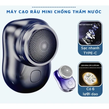 Máy Cạo Râu Mini Bỏ Túi Du Lịch Sạc Pin 3 Lưỡi Tự Mài Độ Bền Cao Tiện Lợi 3