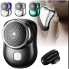 Máy Cạo Râu Mini Bỏ Túi Du Lịch Sạc Pin 3 Lưỡi Tự Mài Độ Bền Cao Tiện Lợi 4
