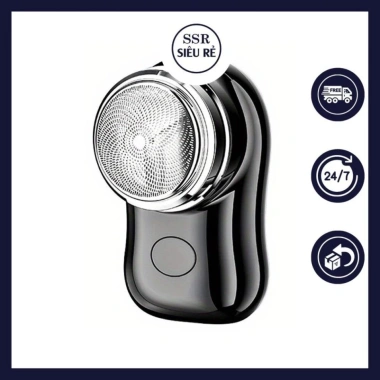 Máy Cạo Râu Mini Bỏ Túi Du Lịch Sạc Pin 3 Lưỡi Tự Mài Độ Bền Cao Tiện Lợi 5