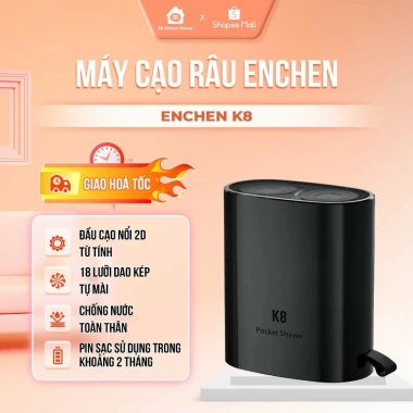 Máy cạo râu mini Enchen K8 - Đầu cạo 2D, chống nước, 18 lưỡi tự mài, pin 60 ngày, bảo hành 6 tháng - Giá 269.000₫ 2