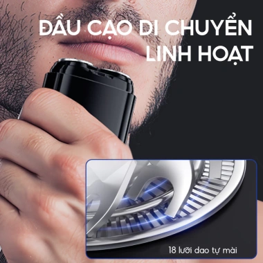 Máy cạo râu mini Enchen K8 - Đầu cạo 2D, chống nước, 18 lưỡi tự mài, pin 60 ngày, bảo hành 6 tháng - Giá 269.000₫ 7