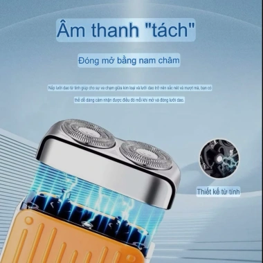 Máy Cạo Râu Mini Hình Vali Nam – Thiết Kế Thời Thượng, Sạc Type‑C Nhanh, Dao Cạo Điện Du Lịch 165.000₫ 2