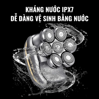 Máy cạo râu Rayco RQ-7.900 7 lưỡi - Cạo đầu trọc, cắt tóc, chống nước IPX7 730k 5