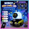 Máy chiếu robot Bluetooth 360° Đèn ngủ, loa phát sáng, Đèn sao cho bé, phòng trẻ em