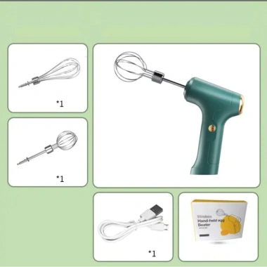 Máy Đánh Kem Mini Inox 304 Không Dây Pin Sạc - Đa Năng Cầm Tay Cho Muối, Cà Phê, Trứng, Sữa, Bơ - Du Lịch 144k