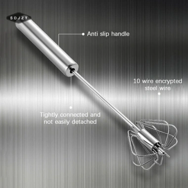 Máy đánh trứng thép không gỉ 304 bán tự động cầm tay tự xoay - Giảm giá 41.140 VND