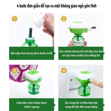 Máy Đuổi Muỗi Xông Tinh Dầu An Toàn Trẻ Em Đèn Đuổi Muỗi Nhiều Không Gian M05