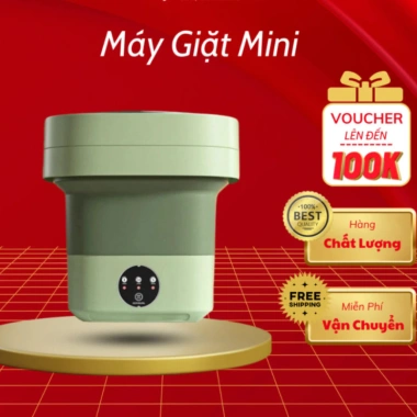 Máy Giặt Mini Gấp Gọn Cầm Tay Tự Vắt Khử Khuẩn Giặt Đồ Lót Vớ Quần Áo Trẻ Em Tiện Lợi 235k