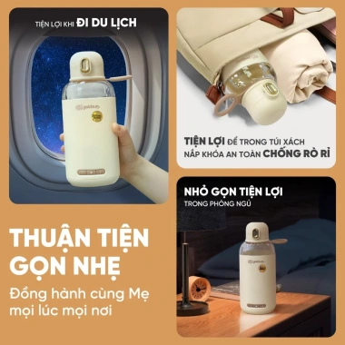 Máy hâm sữa cầm tay không dây du lịch Goldsun Care - Sạc Type-C, ấm nhanh, giá ưu đãi 1,224,500₫
