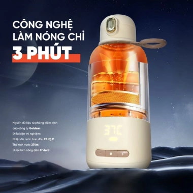 Máy hâm sữa cầm tay không dây du lịch Goldsun Care - Sạc Type-C, ấm nhanh, giá ưu đãi 1,224,500₫