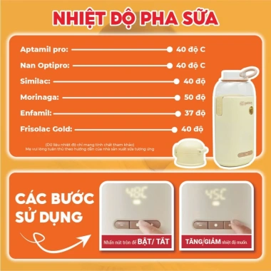 Máy hâm sữa cầm tay không dây du lịch Goldsun Care - Sạc Type-C, ấm nhanh, giá ưu đãi 1,224,500₫