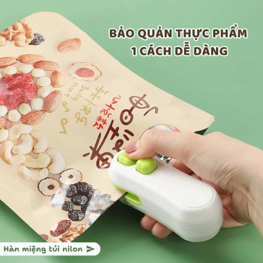 Máy hàn miệng túi mini, niêm phong thực phẩm, nhỏ gọn cho gia đình - 32.493 VND