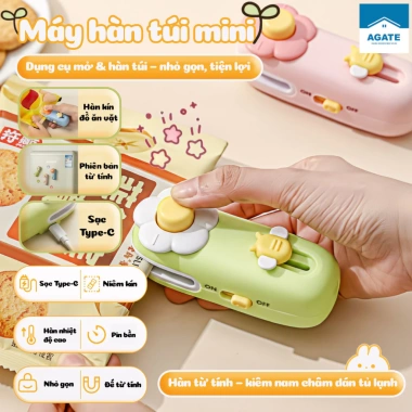 Máy hàn miệng túi từ tính mini cầm tay – Niêm phong nhanh, ăn nhẹ, sạc lại, chống ẩm