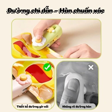 Máy hàn miệng túi từ tính mini cầm tay – Niêm phong nhanh, ăn nhẹ, sạc lại, chống ẩm
