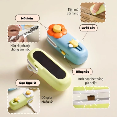 Máy hàn miệng túi từ tính mini cầm tay – Niêm phong nhanh, ăn nhẹ, sạc lại, chống ẩm