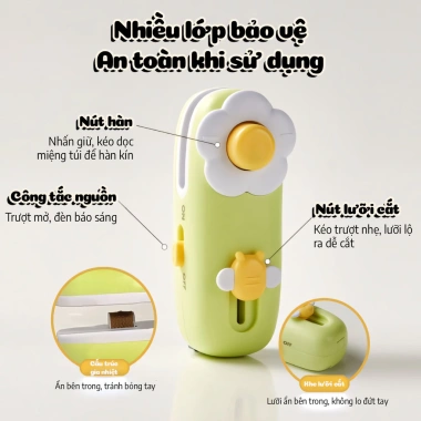 Máy hàn miệng túi từ tính mini cầm tay – Niêm phong nhanh, ăn nhẹ, sạc lại, chống ẩm