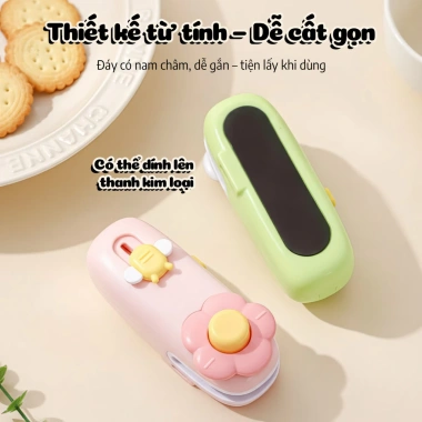 Máy hàn miệng túi từ tính mini cầm tay – Niêm phong nhanh, ăn nhẹ, sạc lại, chống ẩm