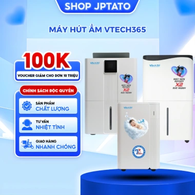 Máy hút ẩm JPTATO Vtech365 VT-HA350-W 12-50L/ngày - Tiện lợi cho phòng khách, ngủ, chỉ 3,75tr Máy hút ẩm JPTATO Vtech365 VT-HA350-W 12-50L/ngày - Tiện lợi cho phòng khách, ngủ, chỉ 3,75tr