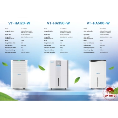 Máy hút ẩm JPTATO Vtech365 VT-HA350-W 12-50L/ngày - Tiện lợi cho phòng khách, ngủ, chỉ 3,75tr 8
