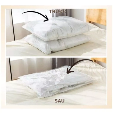 Máy hút chân không + Túi hút chân không quần áo, chăn màn - Tiết kiệm không gian 17.000₫