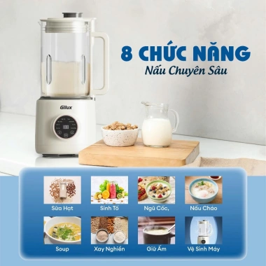 Máy làm sữa hạt Gilux 8 chức năng xay nấu tiện lợi - Bảo hành 12 tháng - Giá ưu đãi 1.149.000 VND