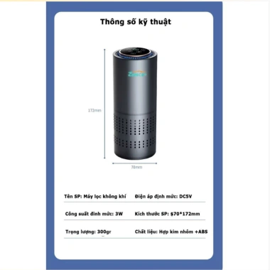 Máy lọc không khí ô tô Autohome - lọc bụi mịn, ion âm, diệt khuẩn, khử mùi, chống say xe - Giá 239k 7