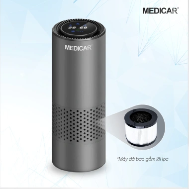 Máy lọc khử mùi xe ô tô Medicar cao cấp - Lọc PM2.5, ion âm diệt khuẩn, chống say xe, giá ưu đãi 1,480,000 VND 10