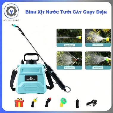 Máy phun tưới cây điện cầm tay 5L/8L – Bình xịt nước chạy điện, tiết kiệm, giá ưu đãi 172.200₫
