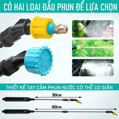 Máy phun tưới cây điện cầm tay 5L/8L – Bình xịt nước chạy điện, tiết kiệm, giá ưu đãi 172.200₫ 3 Máy phun tưới cây điện cầm tay 5L/8L – Bình xịt nước chạy điện, tiết kiệm, giá ưu đãi 172.200₫ 3
